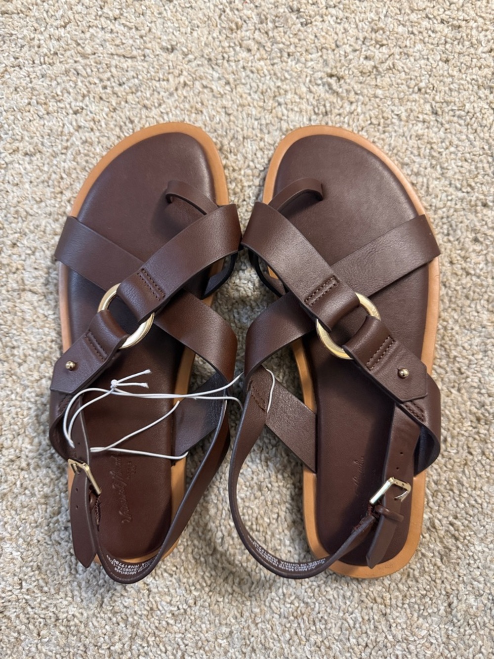 Universal Thread Women's Vanessa Harness Sandals Size 8 Brown - Picture 2 of 3